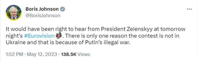 твит Джонсона