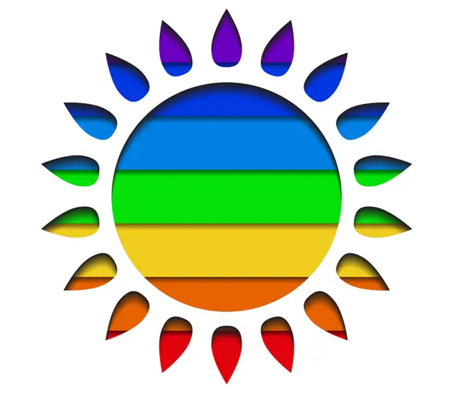 Soleil multicolore