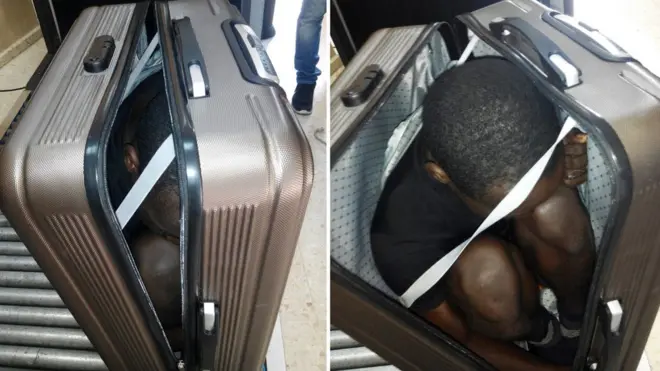 Spanish police in Ceuta released this photo on Sunday