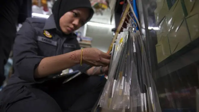 Operasi nasional dilangsungkan setelah pengujian atas beberapa kuas memperihatkan dibuat dari bulu babi.