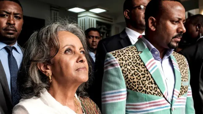 ፕሬዝደንት ኣምባሳደር ሳህለወርቅ ዘውዴ (ጸጋም) ቀዳማይ ሚኒስትር ዶክተር ኣብዪ ኣሕመድ