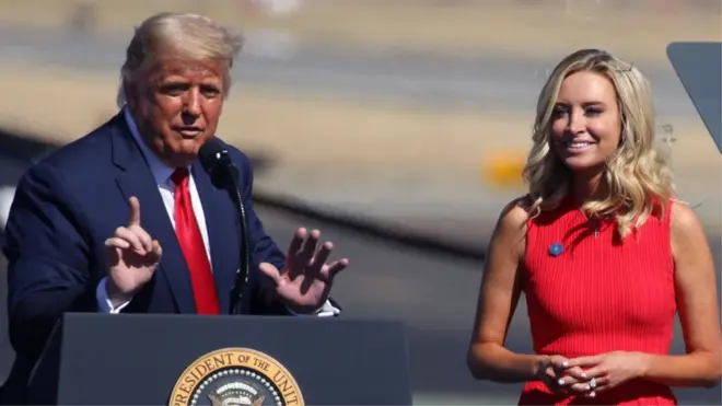 Donald Trump and Kayleigh McEnany