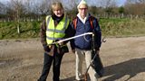 David and Clare before the litter picking began...