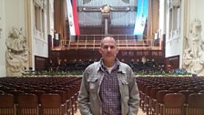Rob Cameron, BBC Prague correspondent in the Smetana Hall of the Municipal House, Prague