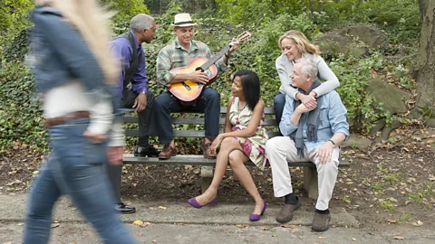 Getty Images Engaging with music around other people can double the health benefits, research suggests (Credit: Getty Images)