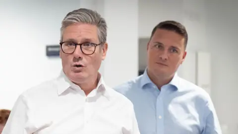 Prime Minister Sir Keir Starmer (left) and Health Secretary, Wes Streeting during a visit to the University College London Hospital (UCLH) where they saw how Proton Beam Therapy is used and met the staff who operate it.