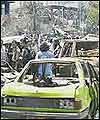 The aftermath of the explosion