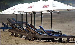 Empty beach in Bali