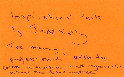 Audience comment