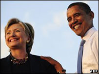 Hillary Clinton e Barack Obama, na Flórida, em 20 de outubro