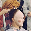 Glenda Jackson in make-up for the role of 'Elizabeth R'