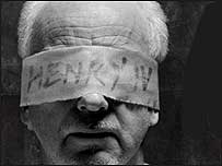 Actor blindfolded