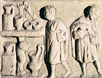 Slaves serving wine