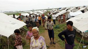 Sittwe dışındaki Müslüman mülteci kampları
