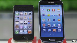 Modelos de Samsung y Apple