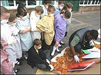 Showing the kids