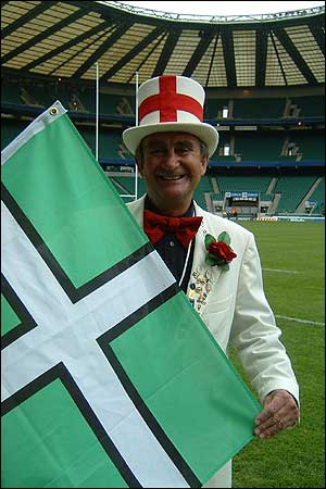 Rugby fan at Twickenham 
