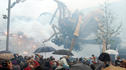 The giant spider in a snowstorm