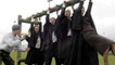 The MDDC team 'in training' on an assault course at RAF Leuchars