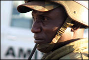 African Union soldier, El Fasher, North Darfur