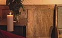 Walls with plywood and stone effects