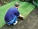 Turf being laid