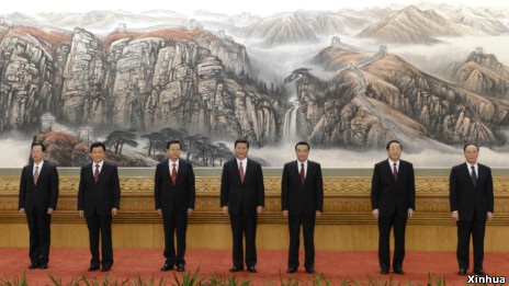 中國新一屆政治局常委