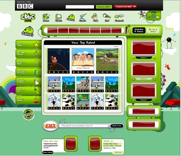 CBBC games website