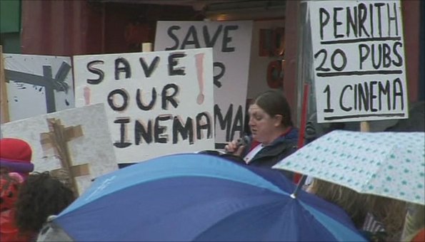 Marching protestors