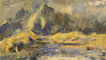 Gareth Parry's painting Bora yn Eryri/Morning in Snowdonia