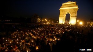 An anti-corruption protest in India