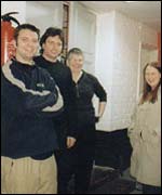 Some of the backstage crew