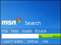 Página da MSN na Internet