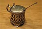 Silver plated mustard pot