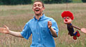 Martin Freeman with Sparky the puppet in Bruiser