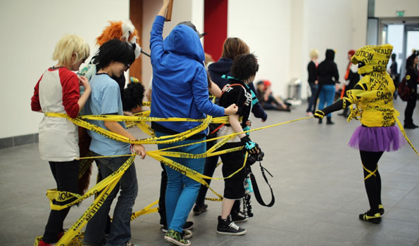 Costumed people