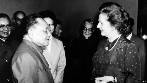 撒切爾夫人與鄧小平會晤(資料照片,24/09/1982)