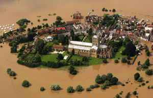 Tewkesbury flooded