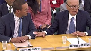 James and Rupert Murdoch