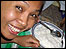 Philippino woman at lunch