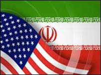 پرچم های ایران و آمریکا