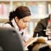 Working in the library