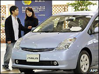 a couple beside a Toyota car