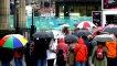 Watching performances requires an umbrella today