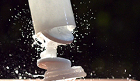 Two much water and tablet affects the height a canister rocket can reach.