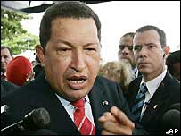 O presidente da Venezuela, Hugo Chávez