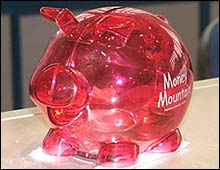 Pink piggy bank