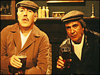 Peter Cook (left) and Dudley Moore