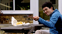 Dr Yan fires a spud gun