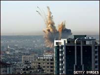 Ataque israelense contra a Cidade de Gaza (Getty Images, 14/1)
